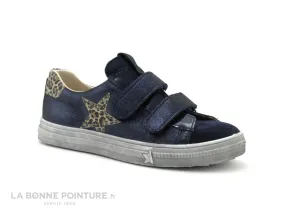 Achat chaussures Bopy Enfant Chaussure de ville, vente Bopy SARDIVEL - Basket fille bleu marine avec 2 scratches
