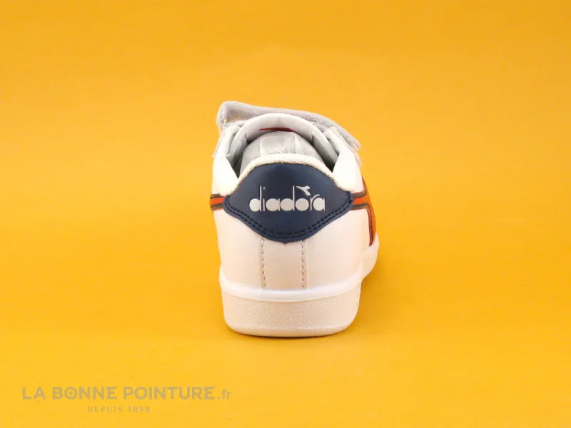 Achat chaussures Diadora Bébé Basket, vente Diadora GAME P TD - 880750-20-32 - Basket blanc bleu rouge - 2 scratches