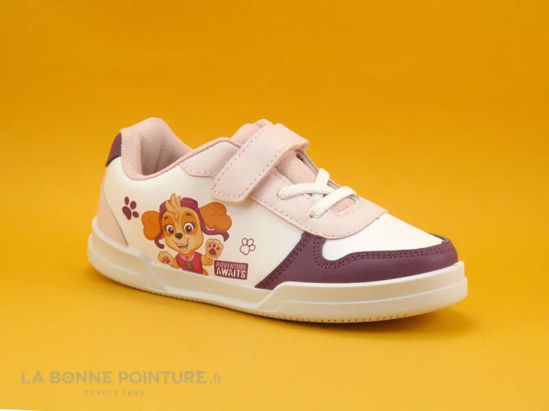 Achat chaussures Pat Patrouille Enfant Chaussure de ville, vente Pat Patrouille PW009770 - Basket fille - Blanc - Rose - Violet