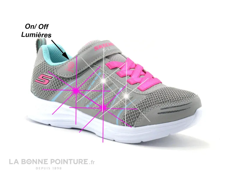 Achat chaussures Skechers Enfant Basket, vente Skechers Glimmer Kicks Shimmy Brights 302302L - Basket fille