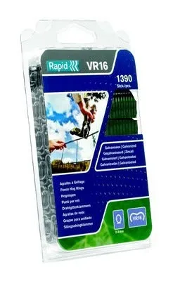 Agrafes VR16 Plastifiées vert - Blister