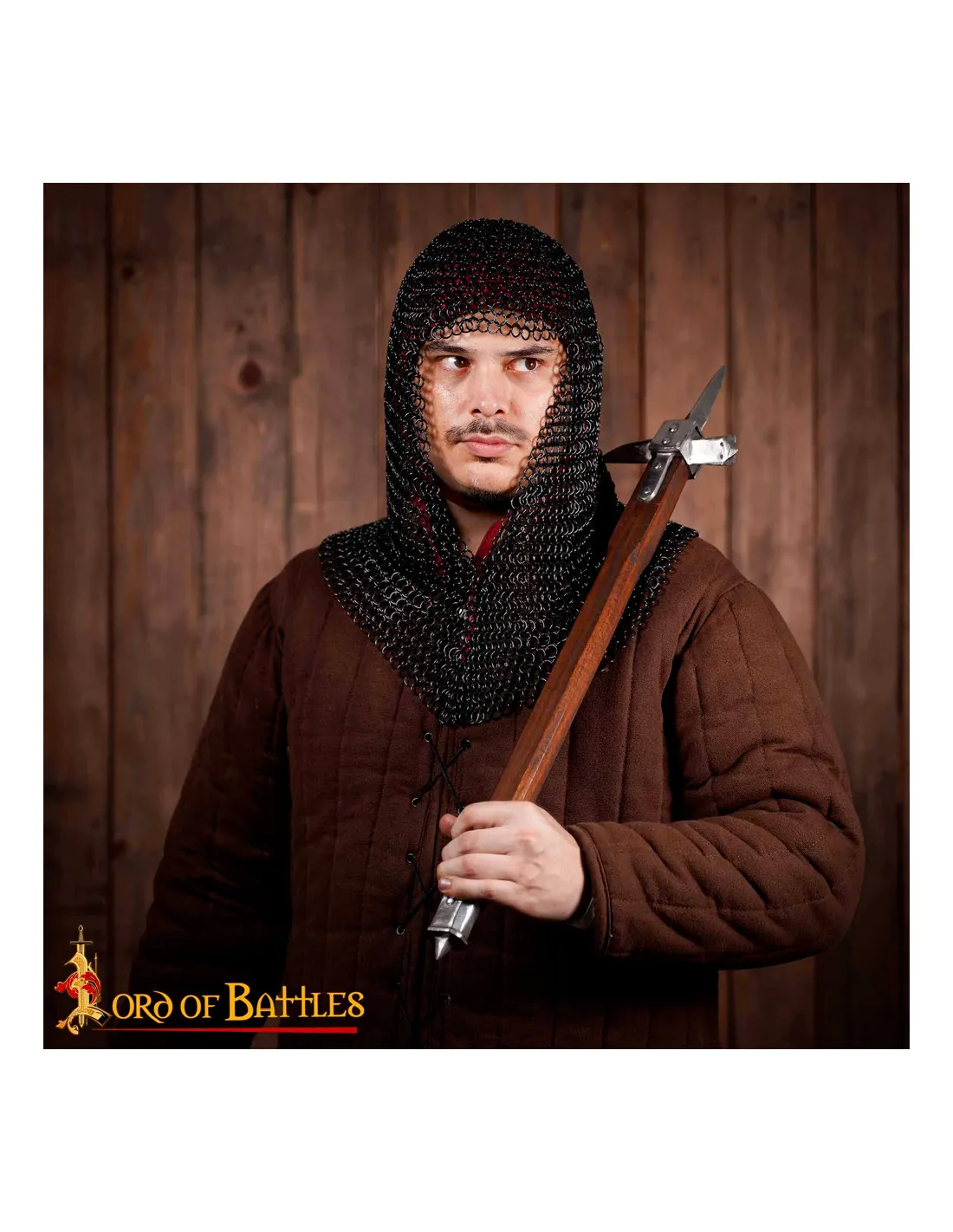 Anneaux ronds en cotte de mailles Bourreau, noir ⚔️ Boutique Épées