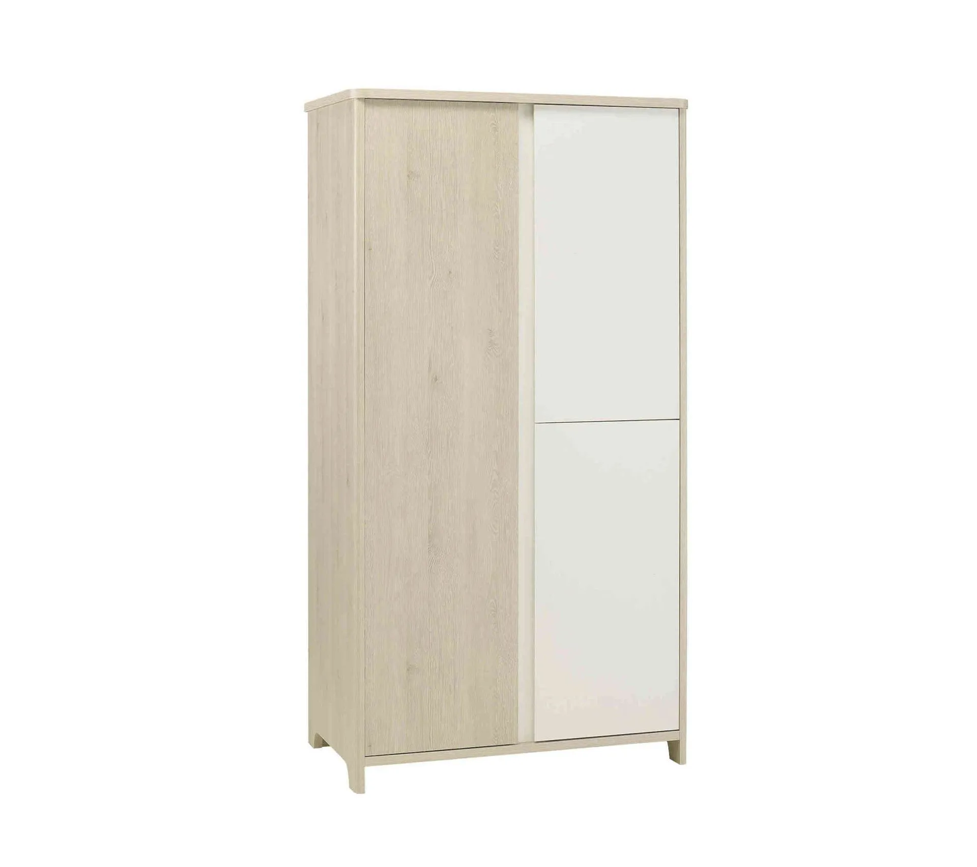 Armoire 3 Portes Sacha En Bois Imitation Chêne Bocage Et Blanc - Galipette