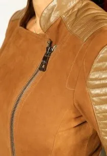 Blouson Cuir femme Giovanni CHRISTELLE MARRON