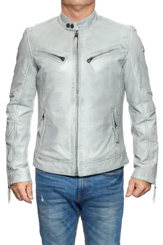 Blouson cuir Homme Redskins Lynch ciment.