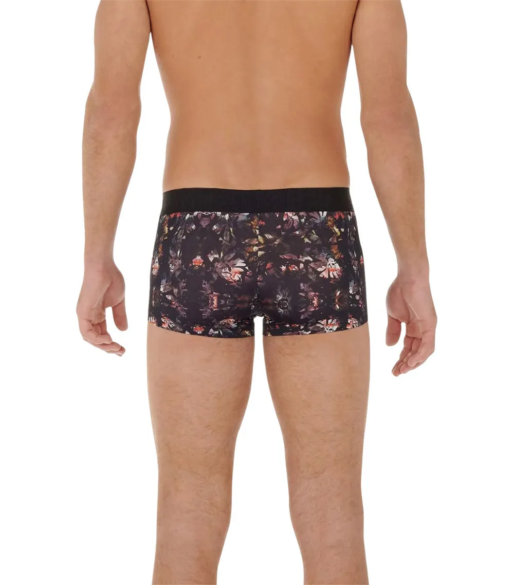 Boxer Hom noir fleuri