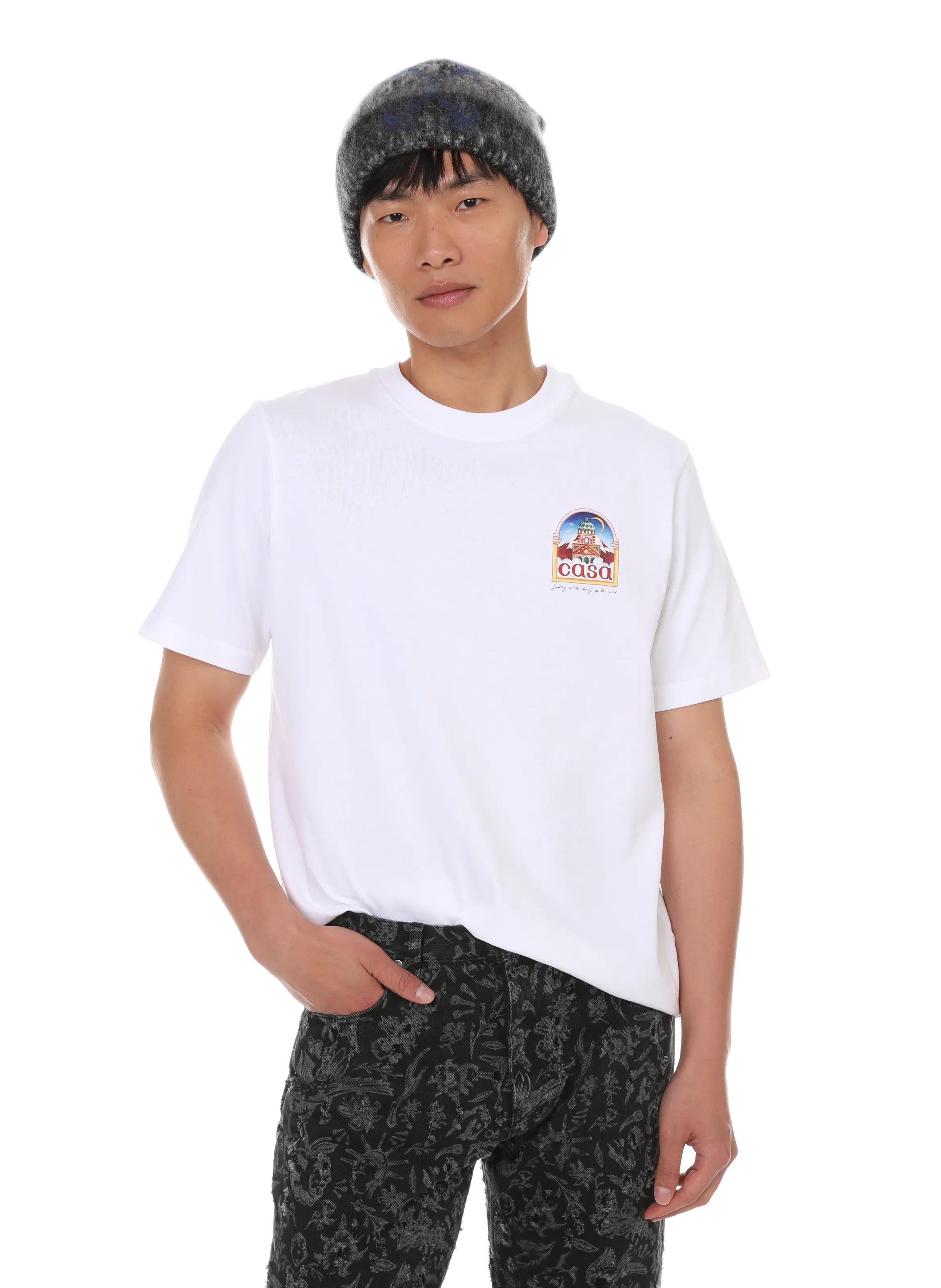 CASABLANCA PARIS  Tee-shirt en coton Vue de l'Arche  - Multicolore