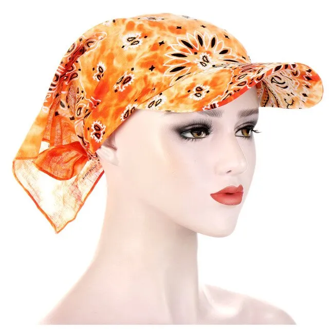Casquette Foulard Chimio Orange Bohème
