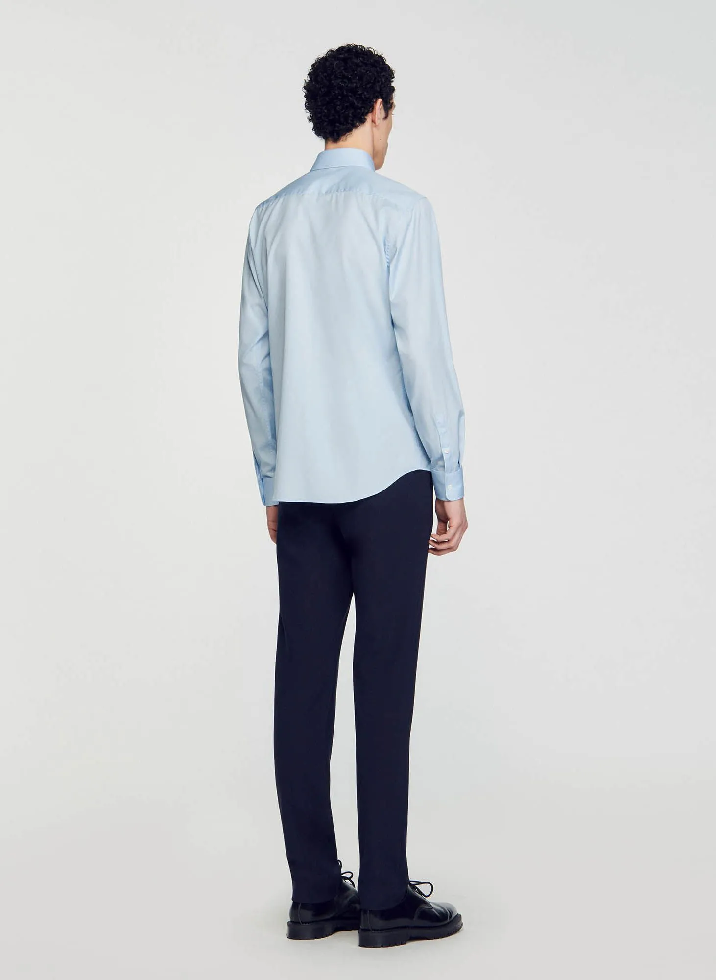 CHEMISE DROITE COL CLASSIQUE EN COTON - SANDRO pour HOMME | Printemps