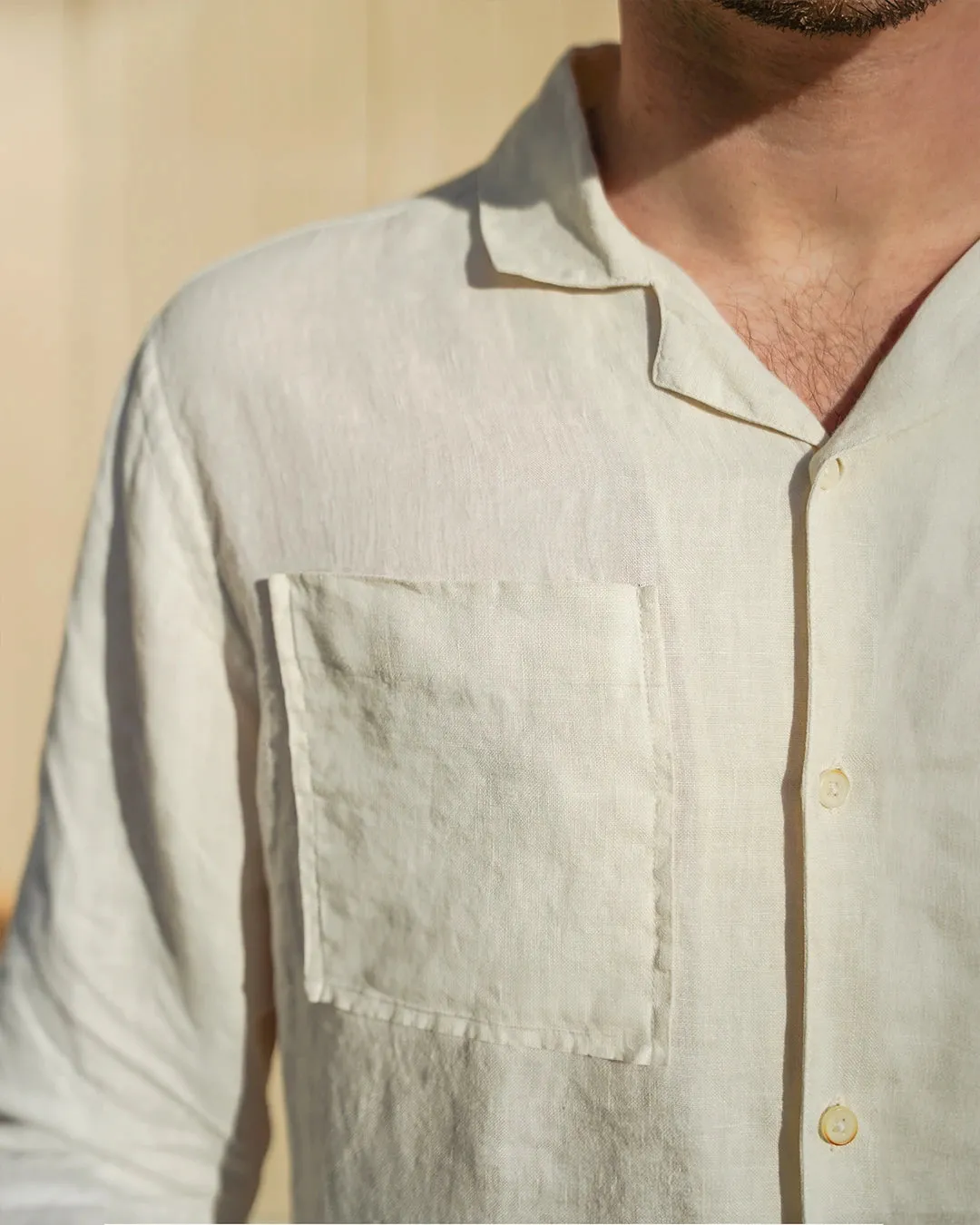 CHEMISE EN LIN BLANCHE | RIVIERA