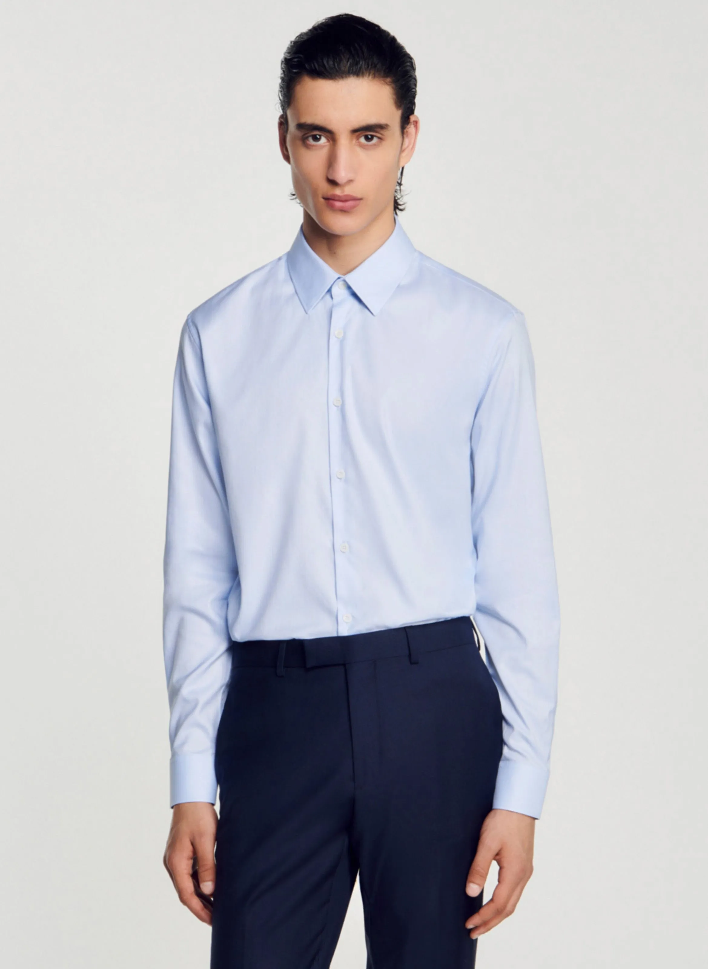 CHEMISE à COL CLASSIQUE EN COTON - SANDRO pour HOMME | Printemps