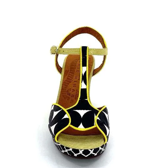 Chie Mihara Keduni44 Cuir Blanc Noir Jaune