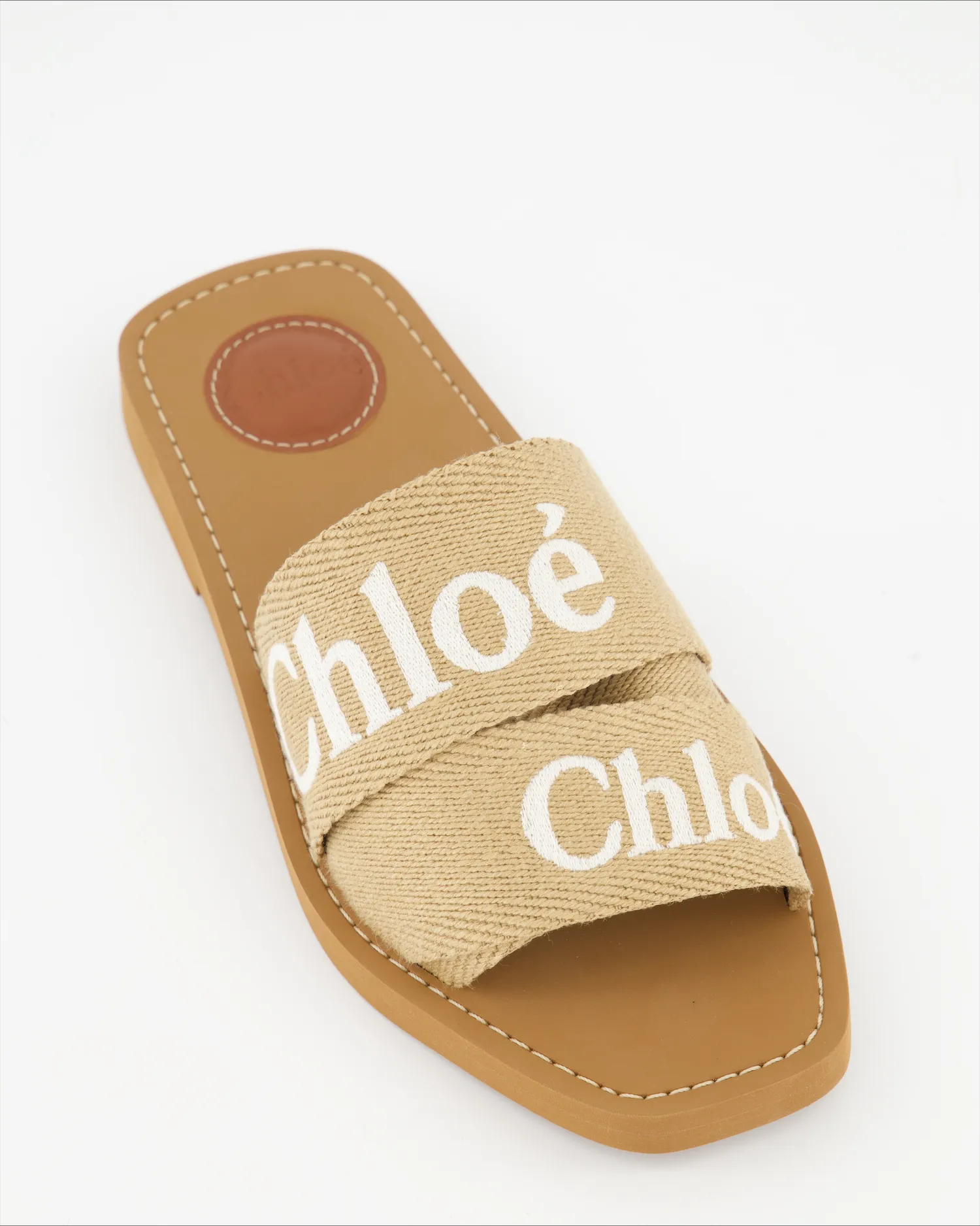 Chloé Mules Plates Woody Desert Beige