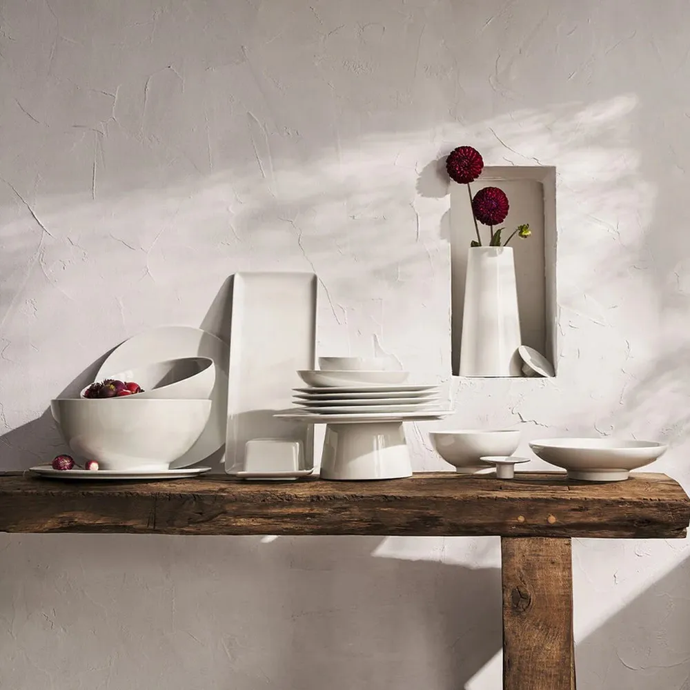 Coffret présentoir à gâteaux 25cm Modulo Blanc Degrenne