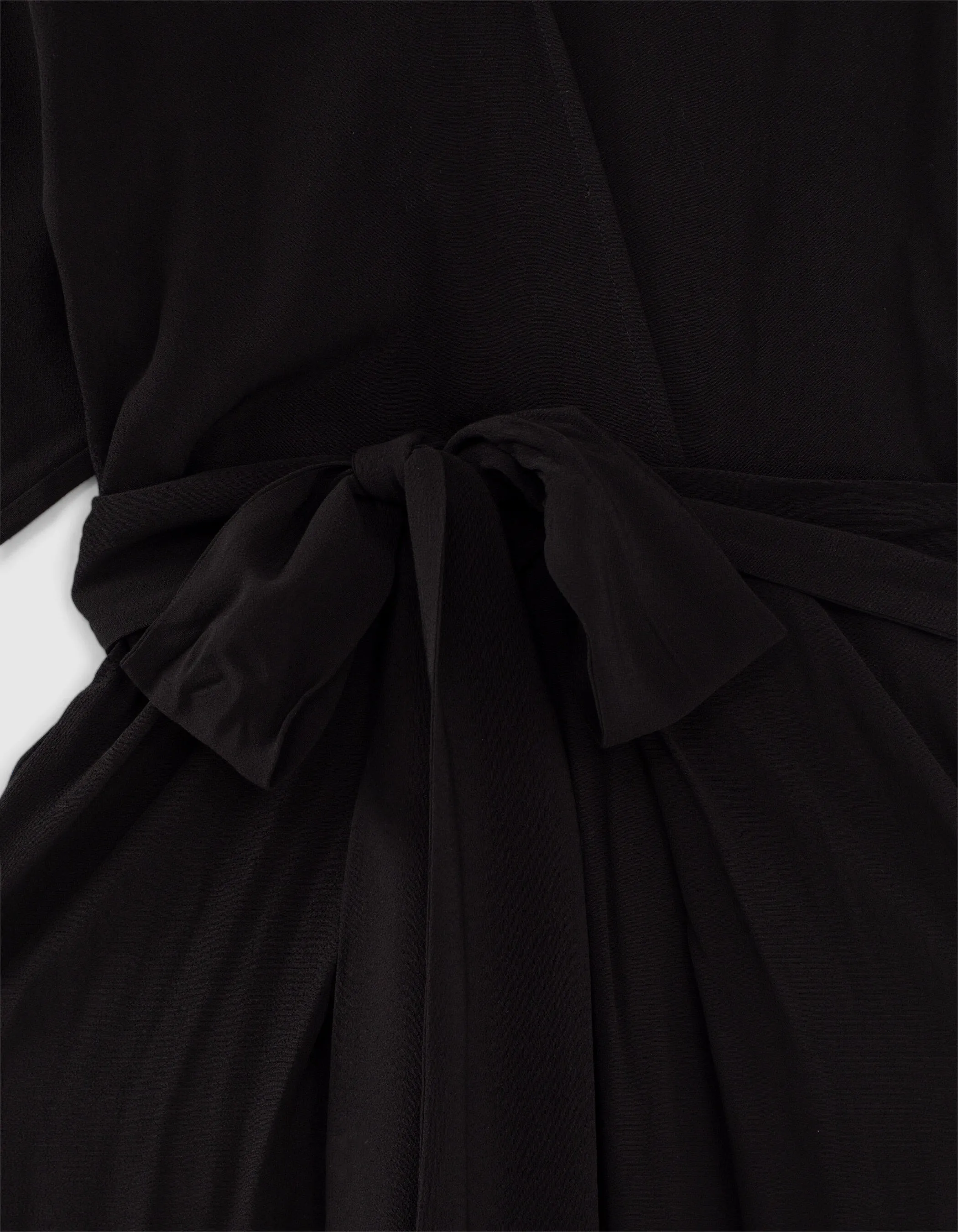 Combinaison longue en viscose noire manches kimono femme