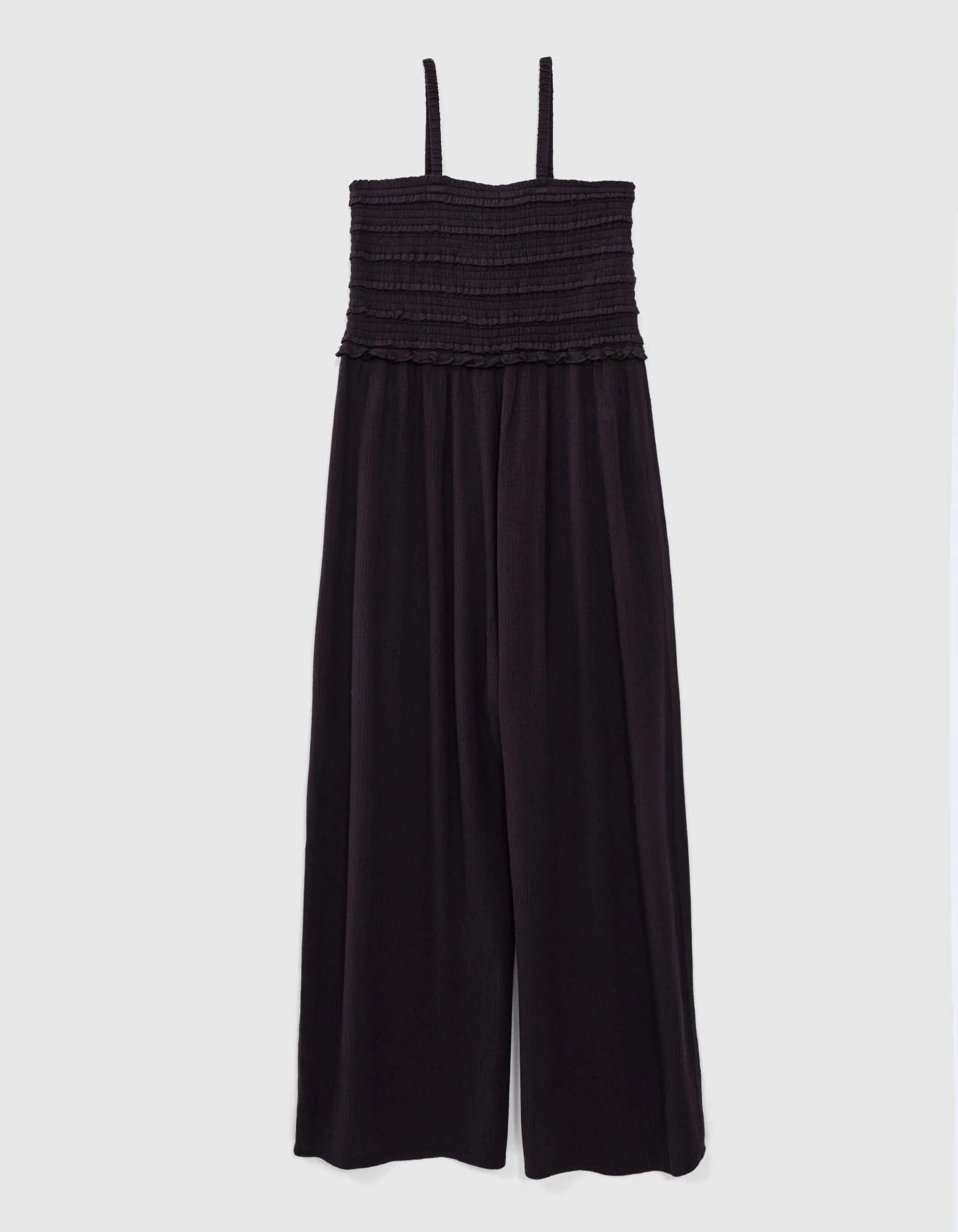 Combinaison noire LENZING™ ECOVERO™ haut smocké fille