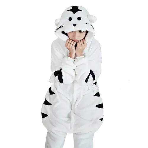 Combinaison Pyjama  Tigre Blanc