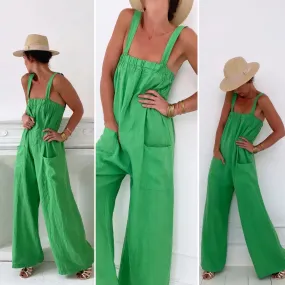 Combinaison verte poches