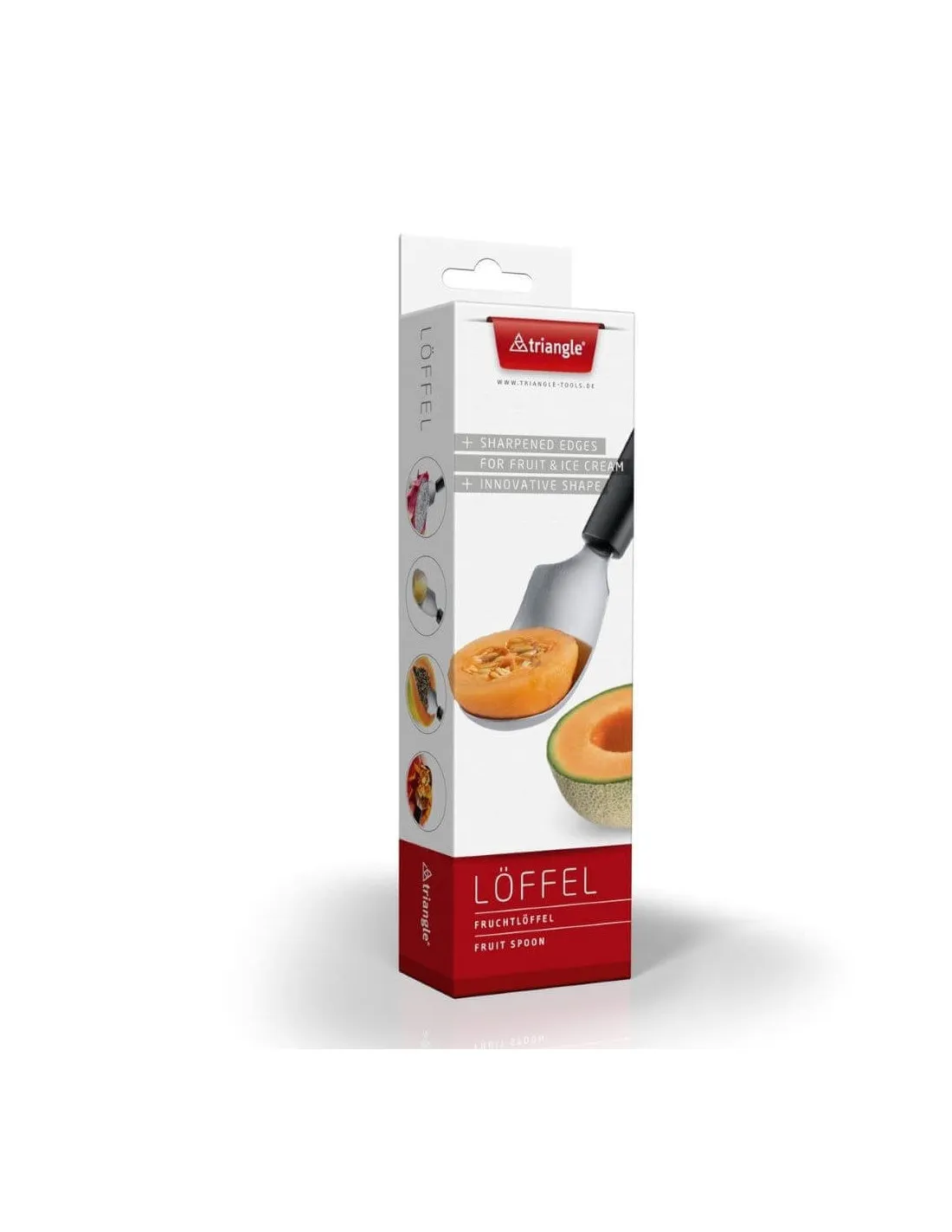 Cuillère à évider pour fruits Triangle manche green grip