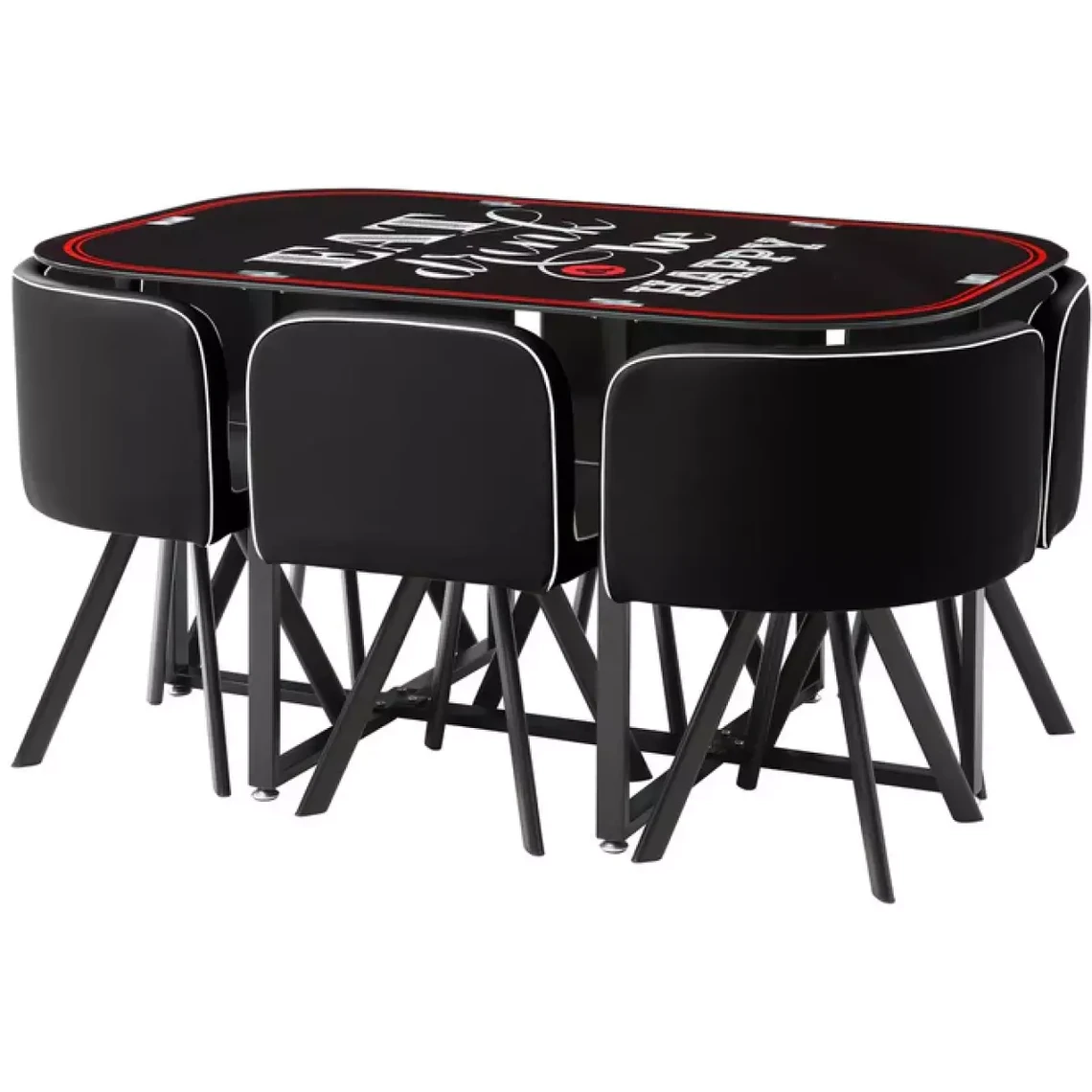 Ensemble Chaise et Table Noir EAT AND DRINK  | 3 Suisses