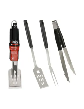 Ensemble D'ustensiles De Barbecue Noir 3 Pièces - BBQ COLLECTION - 73158
