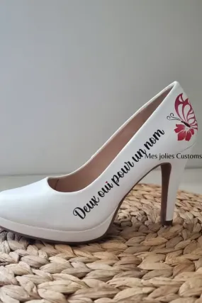 Escarpins blanc personnalisés
