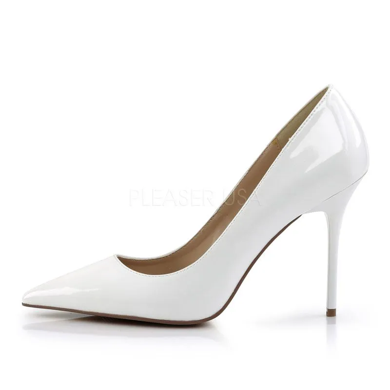 Escarpins classiques coloris blanc vernis
