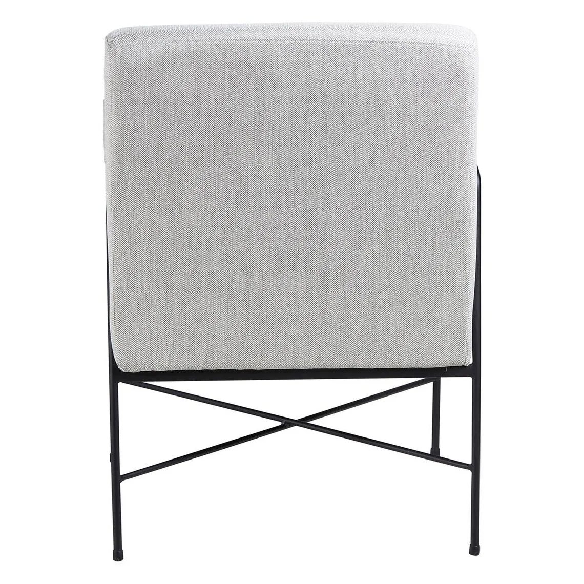 Fauteuil chevron gris pieds métal | 3 Suisses