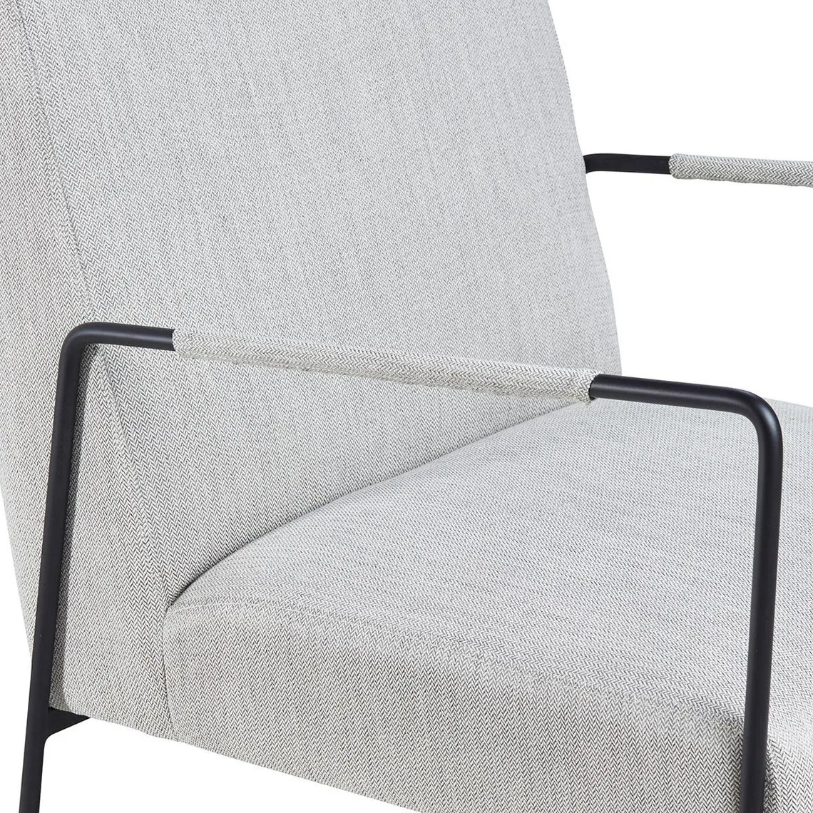 Fauteuil chevron gris pieds métal | 3 Suisses