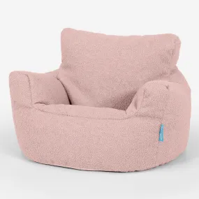 Fauteuil Pouf Bambin 1-3 ans - Bouclé Rose