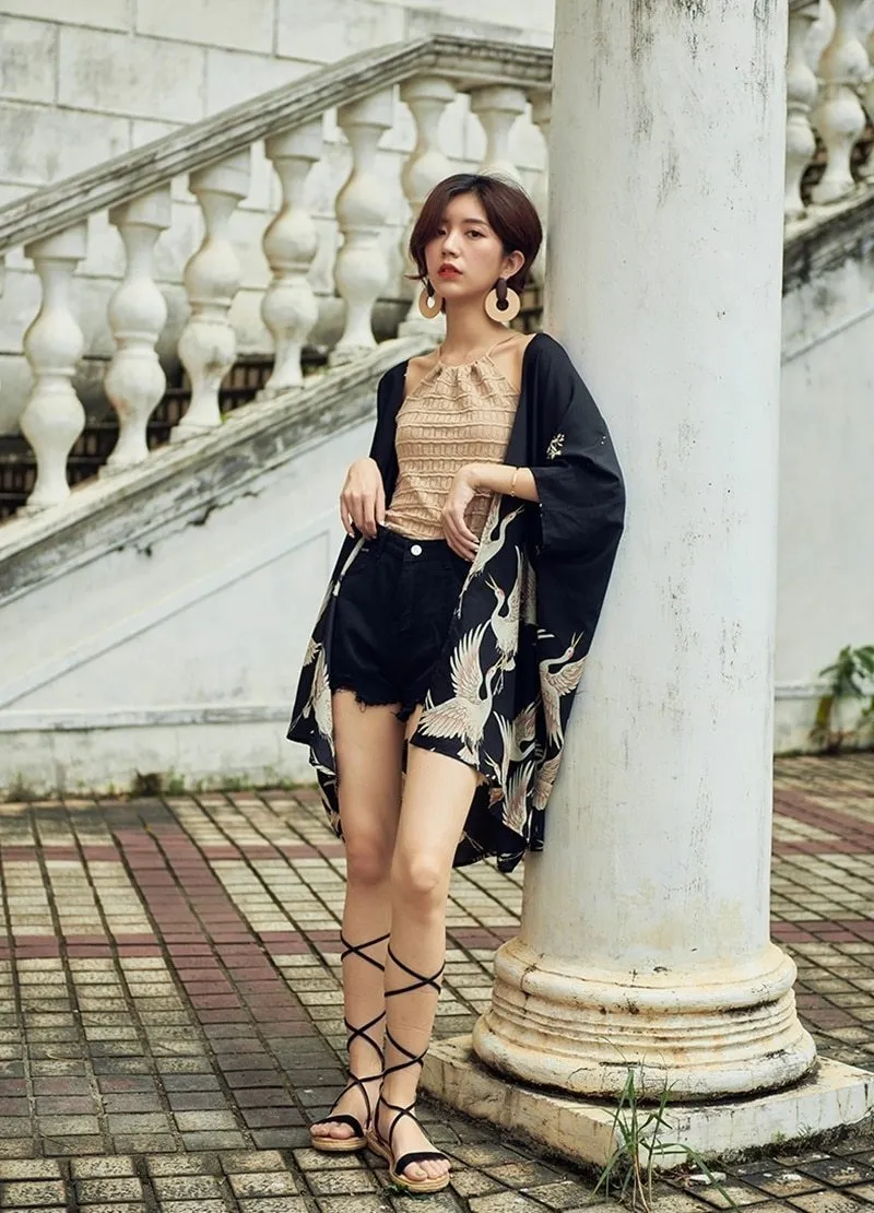 Gilet Long Style Kimono