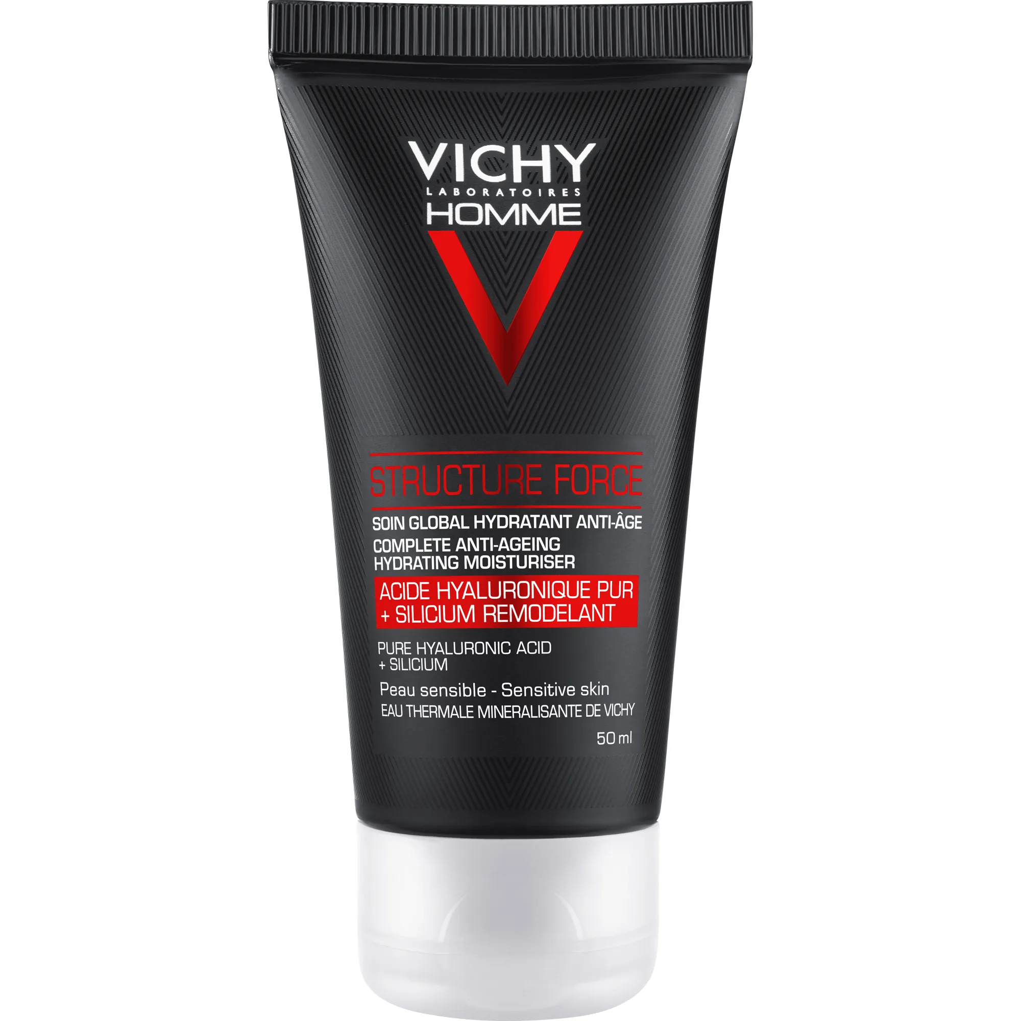 HOMME STRUCTURE FORCE - Soin Global Hydratant Anti-Âge Visage, 50ml | Vichy  - Parapharmacie Boticinal