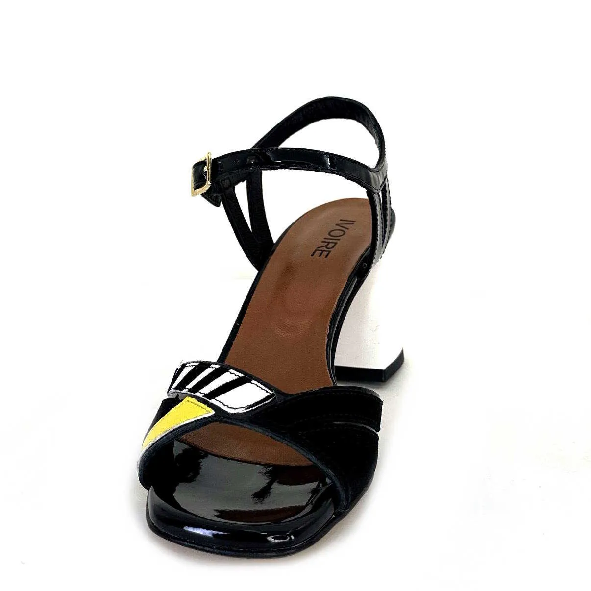 Ivoire F2102 Portocervo Cuir Vernis Noir Blanc Jaune Daim Noir