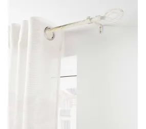Kit Tringle Extensible 120 à 210 Cm Patiné Alpha Blanc Or