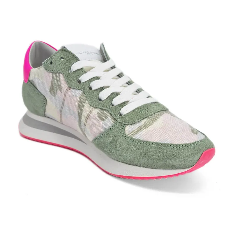 La basket TRPX style camouflage rose  - Philippe Model -  Scarpe