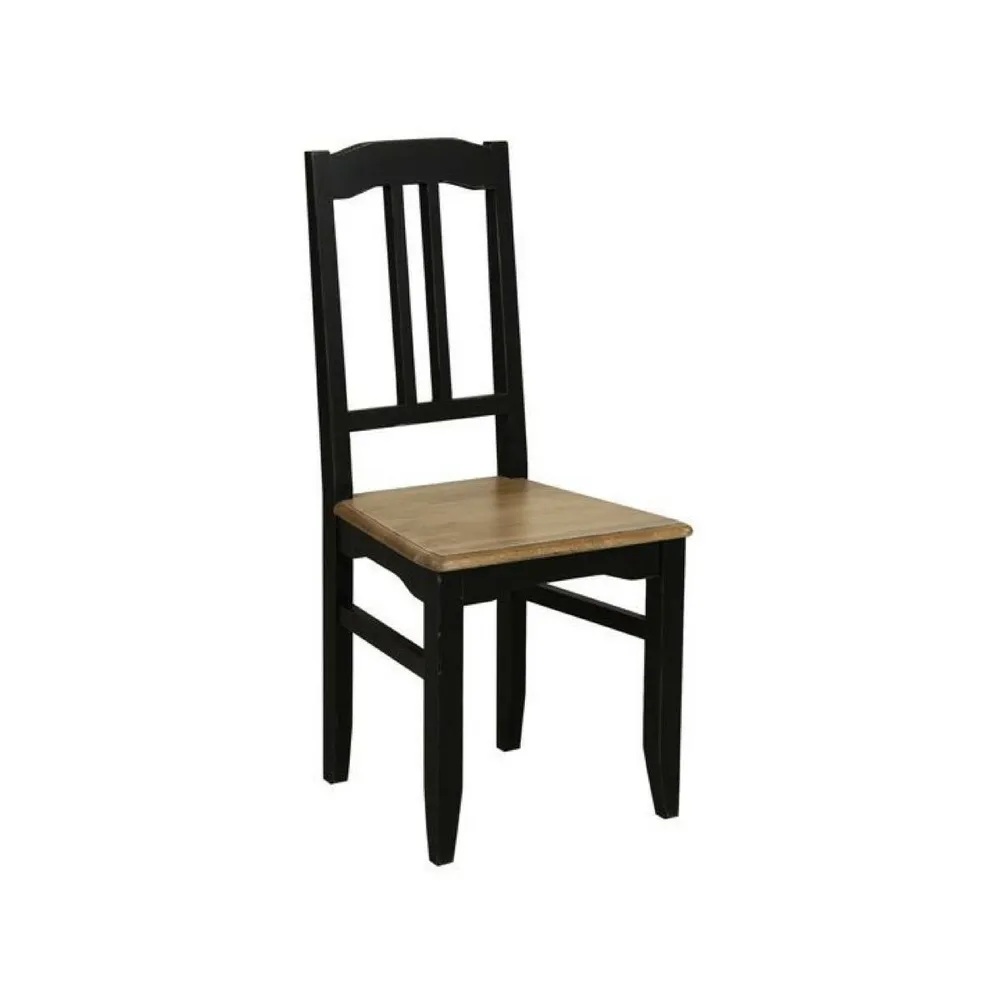 Lot de 2 chaise en bois assise en bois noir - esquisse interior's