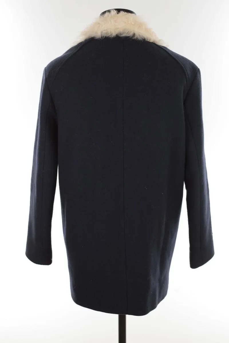Manteau en laine  Pablo bleu. Matière principale laine. Taille 36.