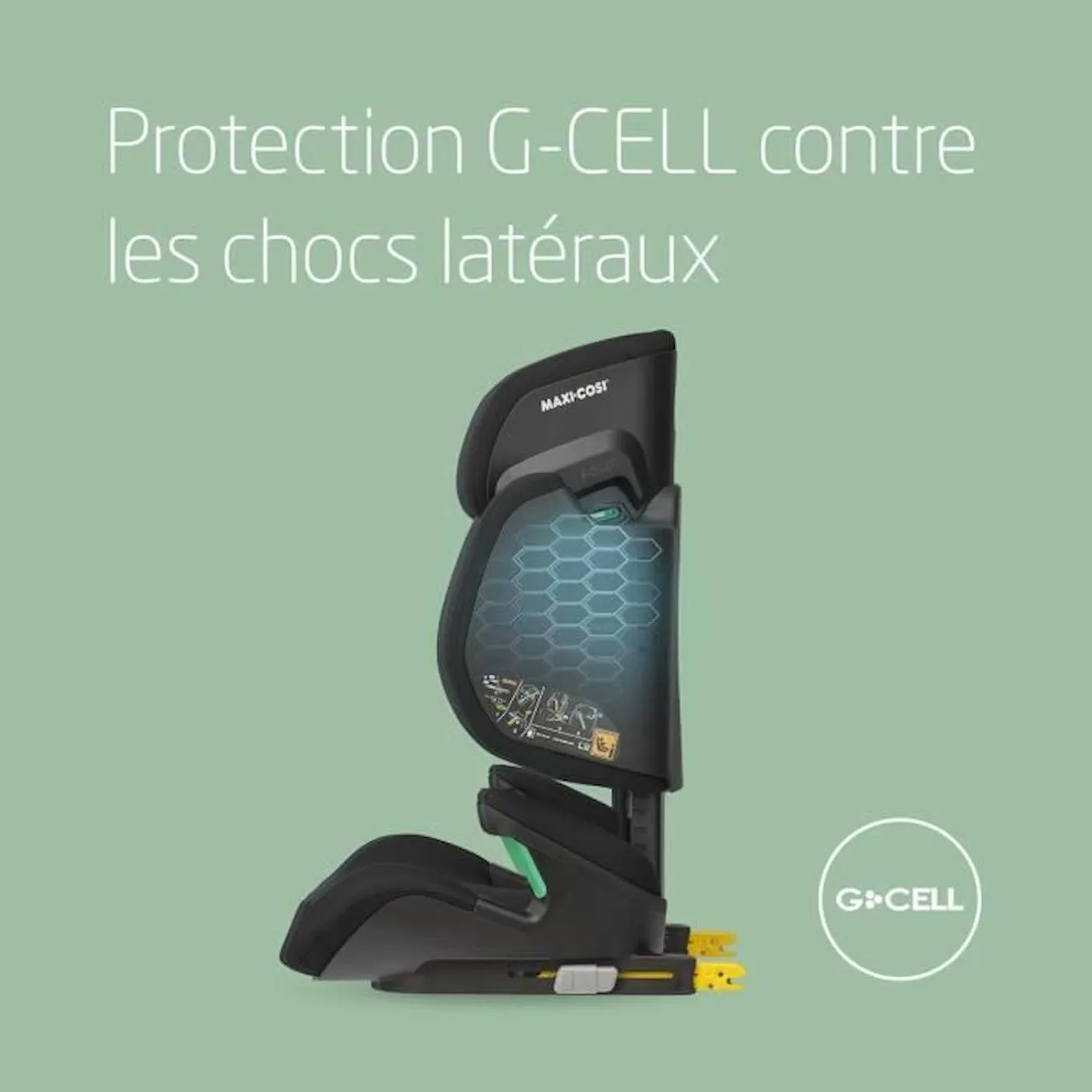 MAXI-COSI Rodifix M I-Size, Siège auto Isofix Groupe 2/3, Rehausseur voiture, Evolutif, de 15 à 36kg, de 3,5 à 12 ans, Basic Bla