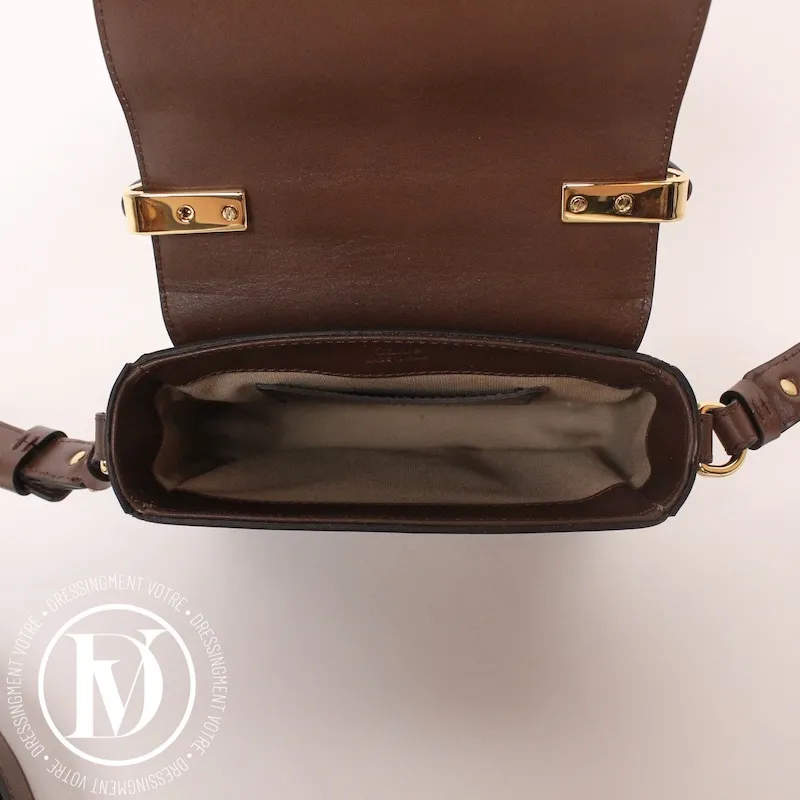 Mini sac C en cuir marron – Chloé