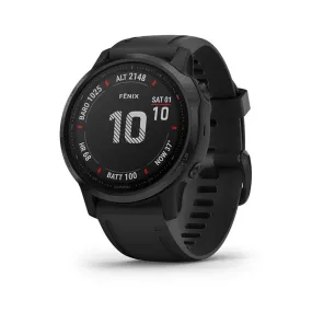 Montre GPS outdoor premium Garmin | Garmin Fēnix 6S PRO Black noire avec Bracelet Silicone Noir | 010-02159-14