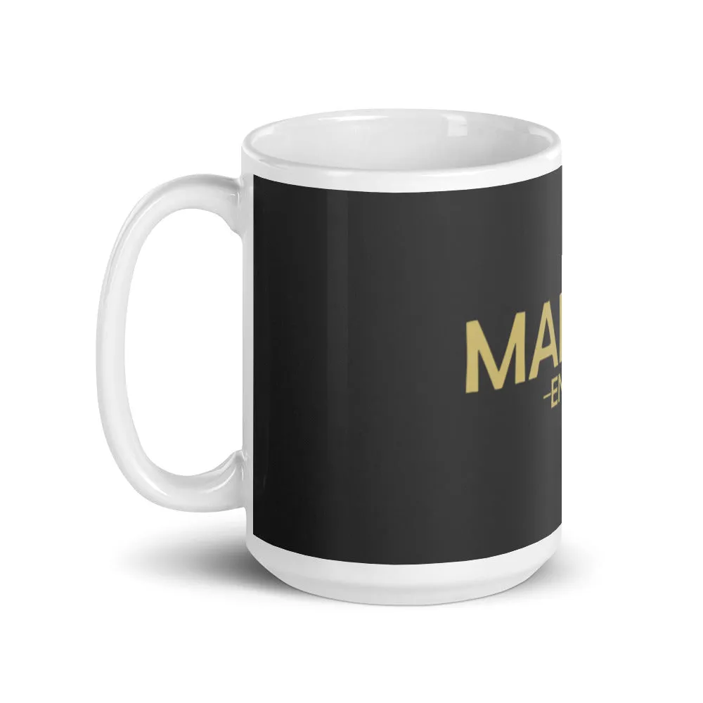 Mug Blanc Brillant Maman en OR
