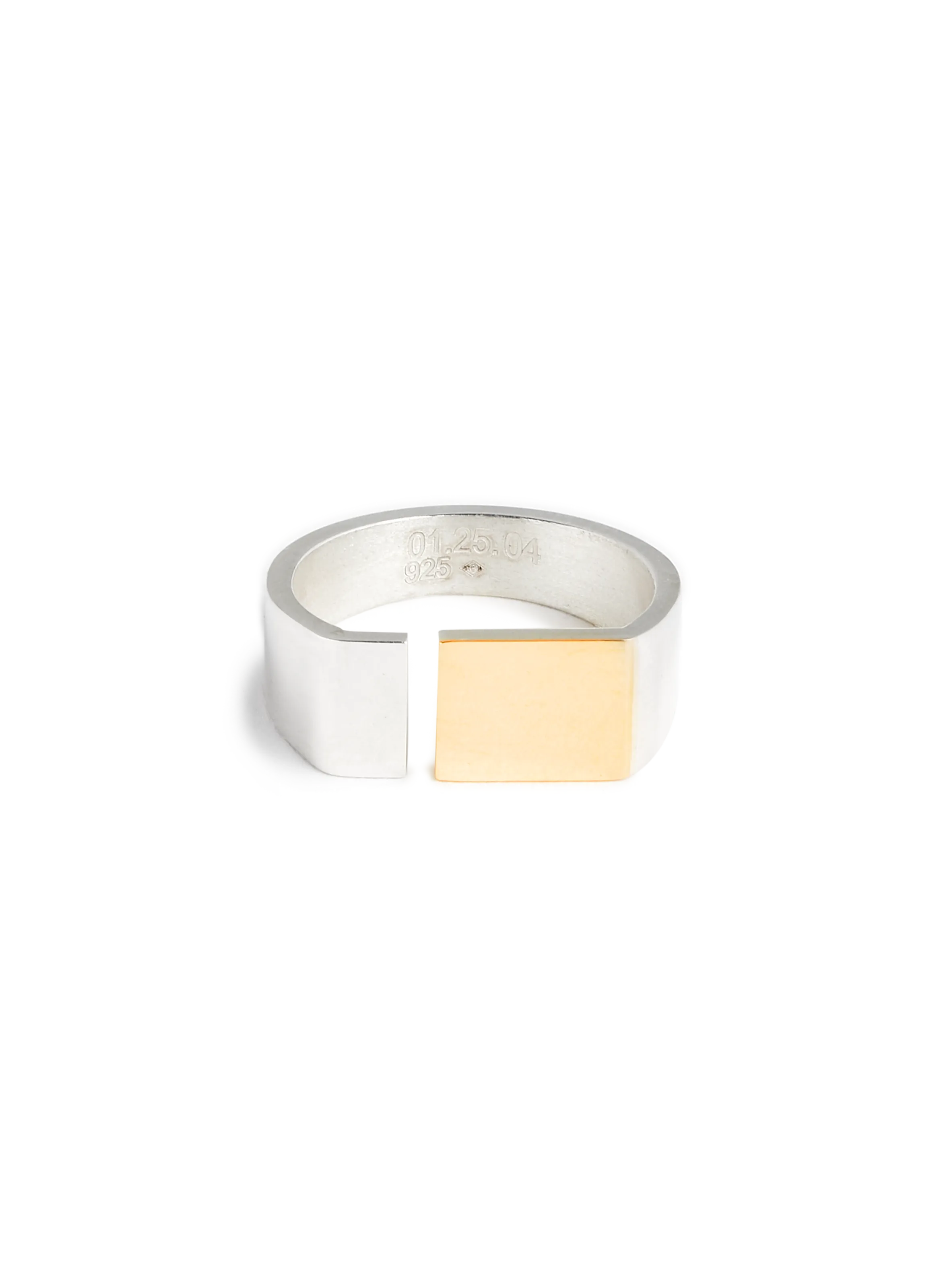 NU ATELIER  Chevalière Erol en argent et or - Multicolore