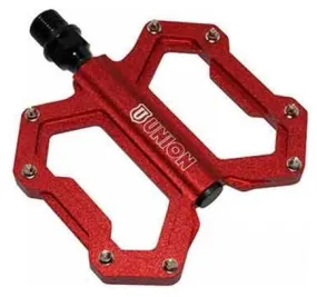 PEDALE BMX-VTT DESCENTE MARWI ROUGE ALU FILETAGE 9-16 (PAIRE)