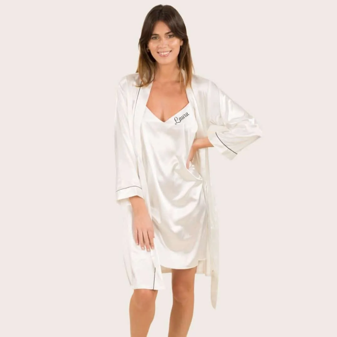 Peignoir Imprimé – Genou & Manches longues
