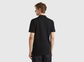Polo ajusté noir