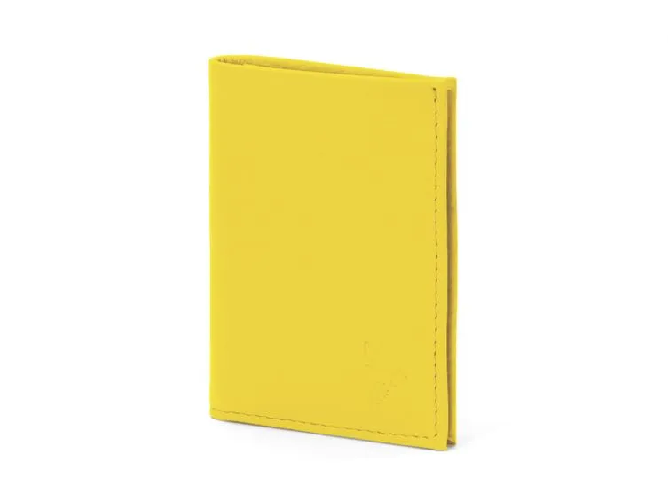 Porte-cartes compact en cuir jaune - 300 