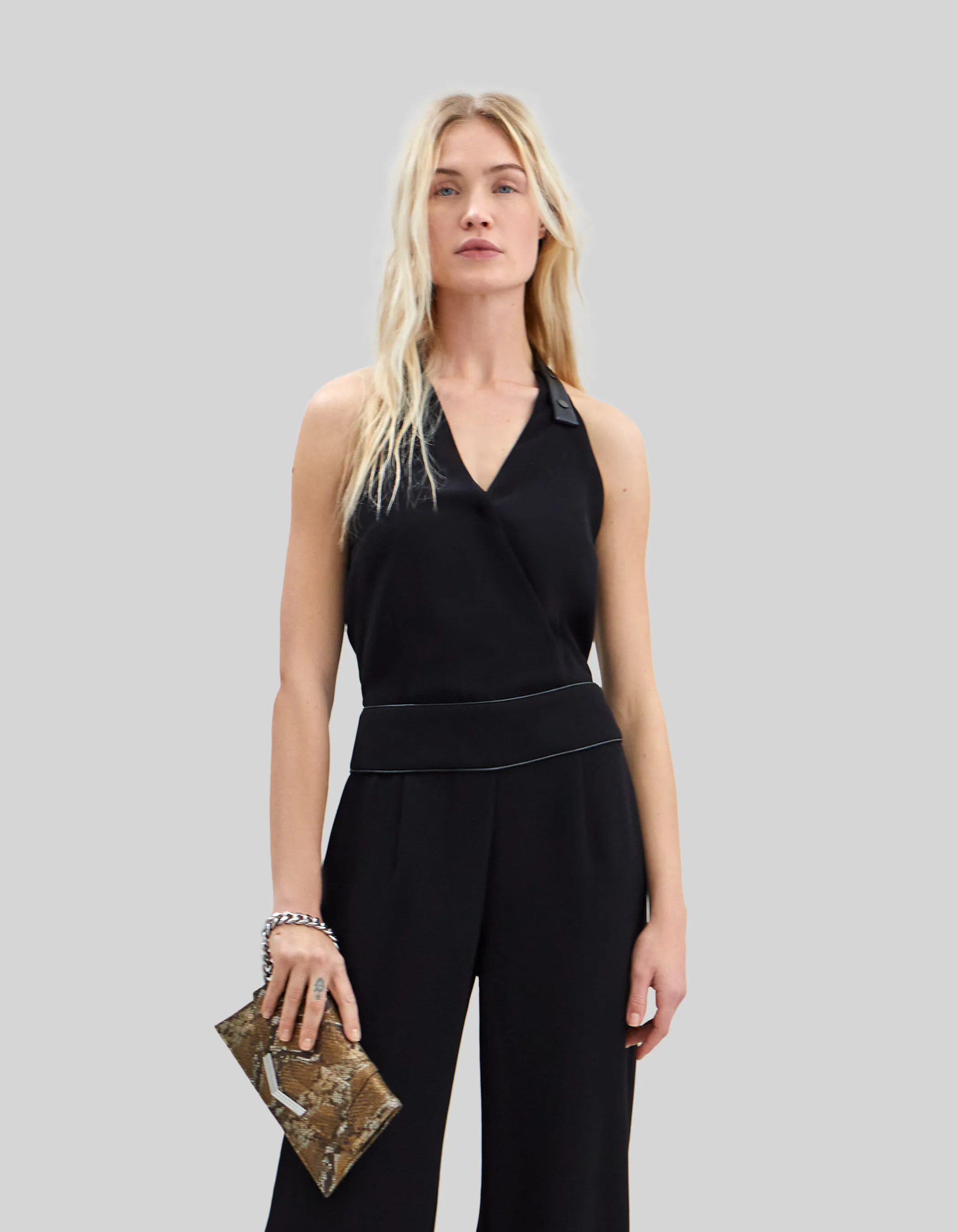 Pure Edition-Combinaison noire recyclée dos-nu Femme