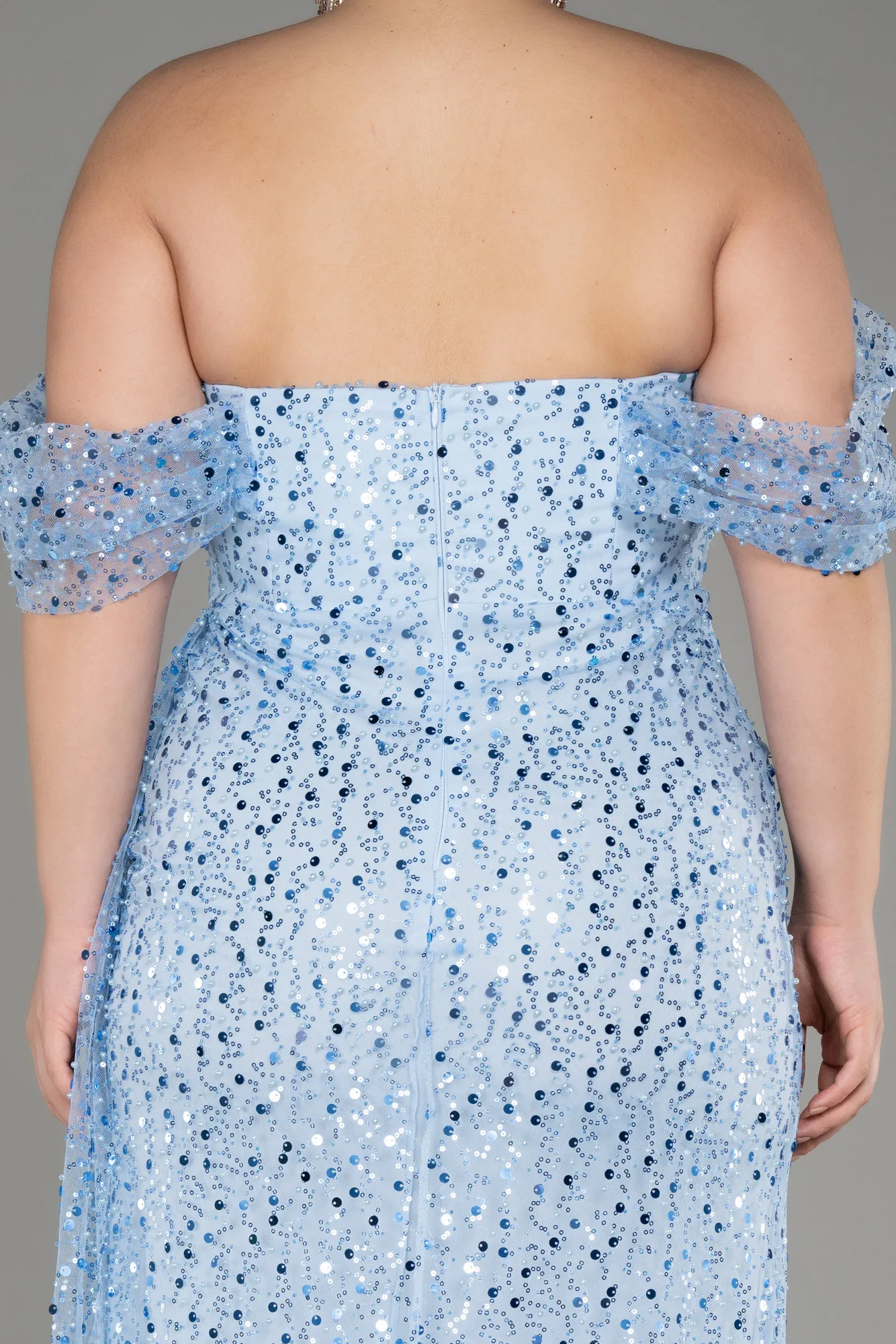 Robe De Fiançailles Grande Taille Squameuse Longue Rose ABU3579