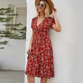 Robe Fleurie Midi Chic