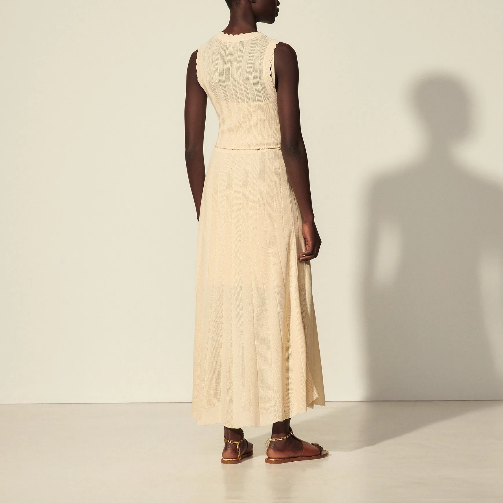 Robe longue en maille